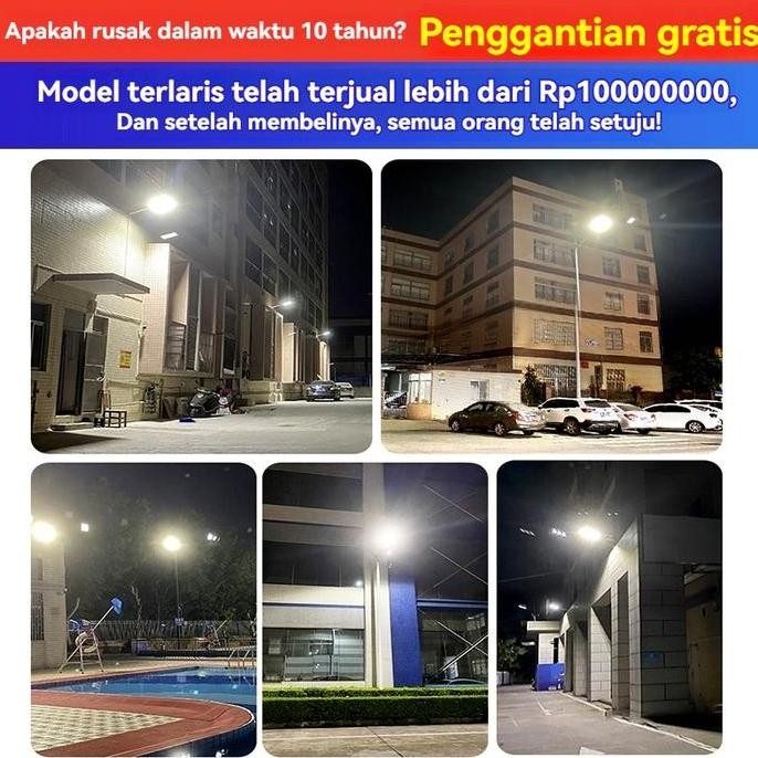 Lampu Jalan Tenaga 1500W Surya Outdoor 0 Biaya Listrik Tahan Air Sangat Terang Lampu Taman Fitur Tim