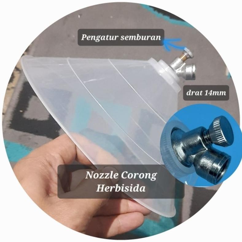 Nozzle Spuyer Corong Herbisida Stainless Steel drat 14mm Semprotan Bisa Diatur Tangki Sprayer Elektr