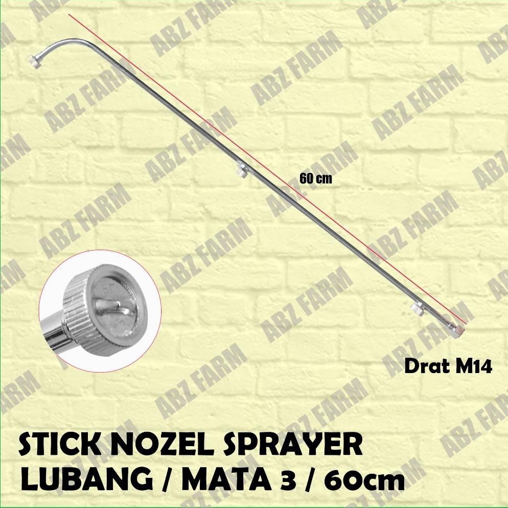 Nozel / Stik Sprayer Tangki Elektrik 3 Mata Stainless Steel