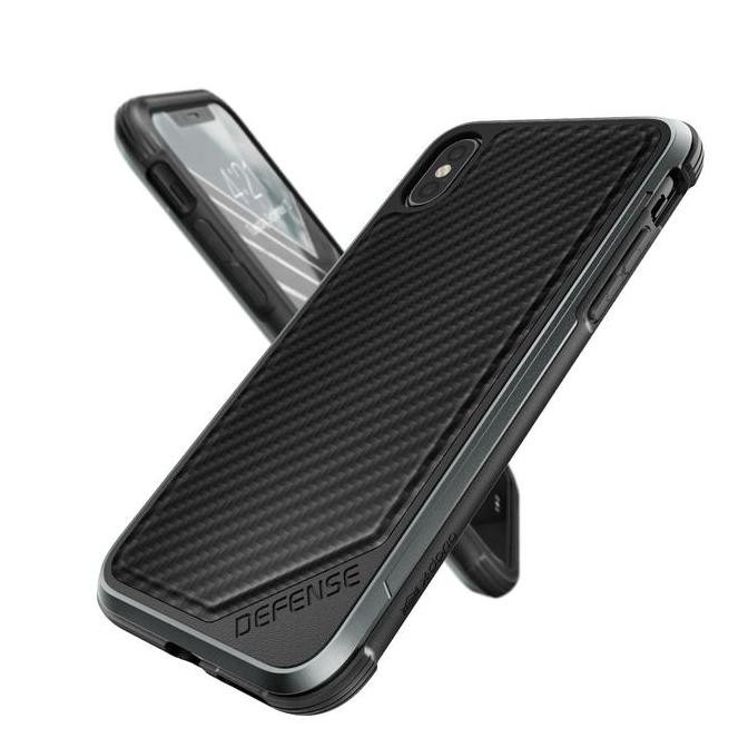 IPHONE XS MAX 6.5 CASE X-DORIA SOFT SHELL DEFENSE LUX CARBON ORIGINAL Terlaris