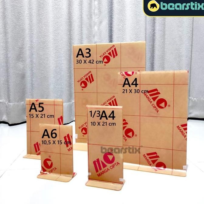 

Sale Akrilik Tempat Qris Stand Qr Code Barcode Meja Kasir Acrylic Holder A5