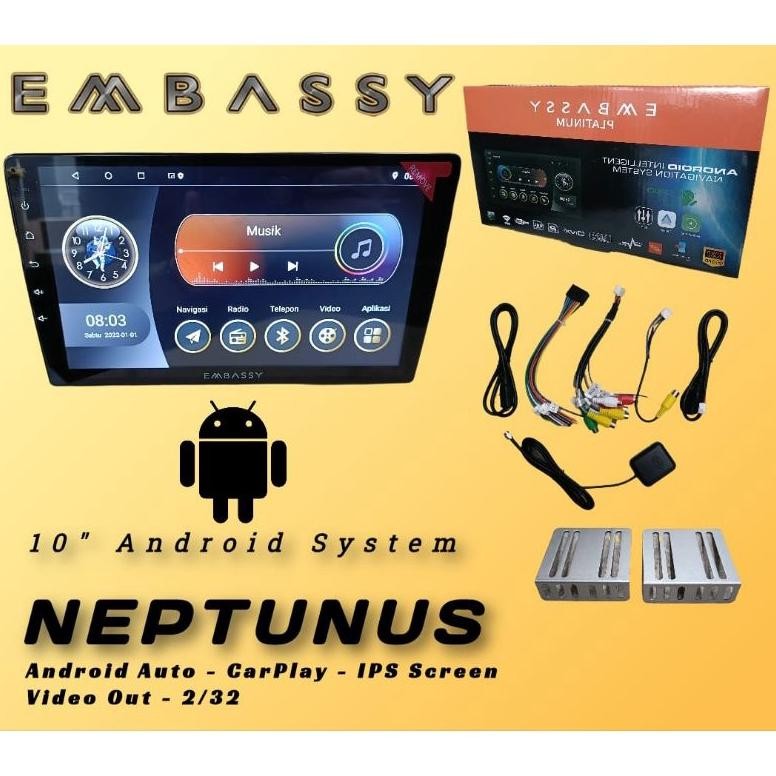 Terlaris Head Unit Android Embassy 7/9/10 Inch Ram 2Gb / Rom 32Gb