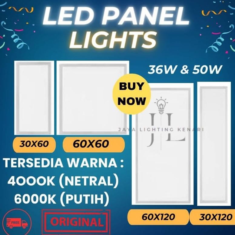 LAMPU PANEL LED 60X120 100W WATT DOWNLIGHT TIPIS 60X120 INBOW SLIM