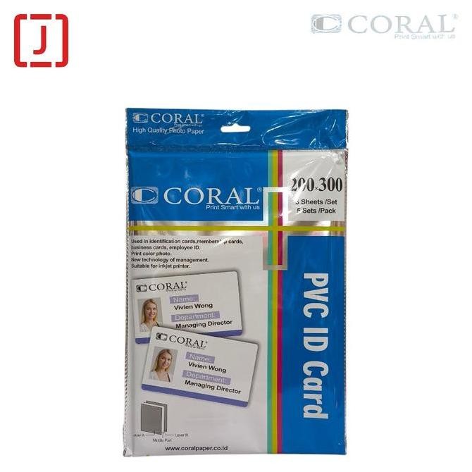 

Sale Kertas Pvc Bahan Id Card Instan Coral A4 Isi 5 Lembar Merk Coral - Kertas Id Card Untuk Printer Inkjet Plastik Kantor