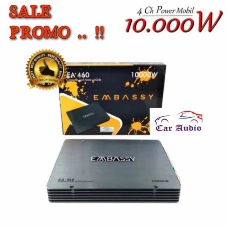 Terlaris Power 4 Channel Embassy Ea 460 Power Amplifier Mobil