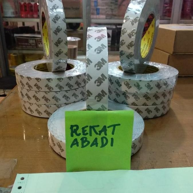 

promo double tape 3m tissue 9075i / 7385c 24mm x 50m lem serbaguna ori