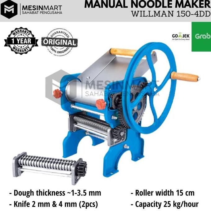 Penggiling/ Giling Mie/ cheese stick/ pemipih adonan/ kue bawang Noodle Maker Manual WILLMAN (2 & 4m