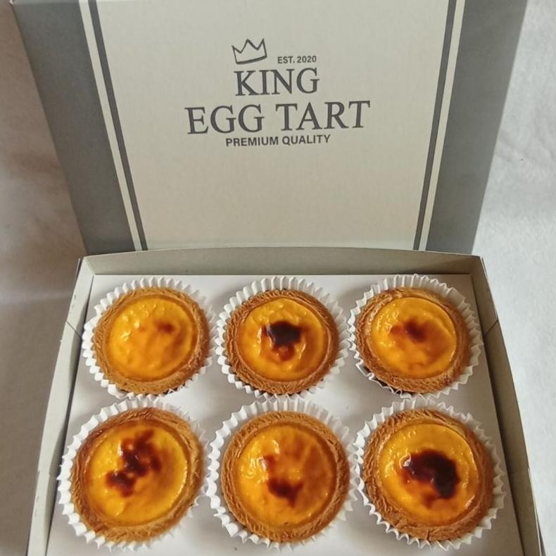 

Promoo!! king eggtart box isi 6 original jajanan viral enak dessert oleh oleh