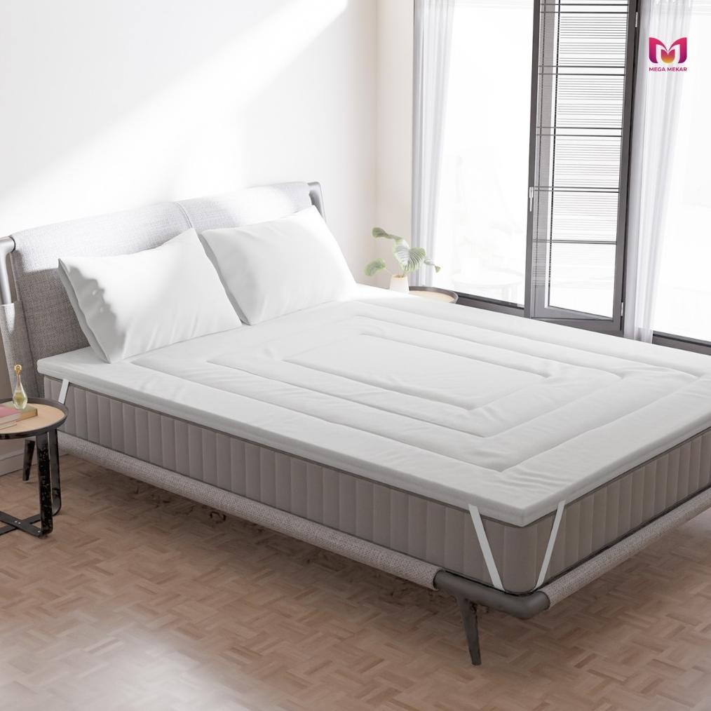 Topper Kasur Matras Protector Microgel Super Tebal Dan Empuk / Topper Matras / Pelindung Kasur / Pel