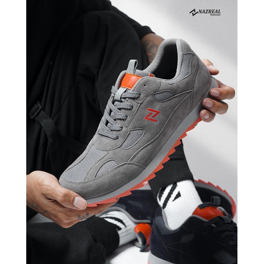 Rs Nazreal Footwear - Sepatu Sneakers Casual Pria Terbaru Sepatu Sporty Pria Trendy Balmain Grey