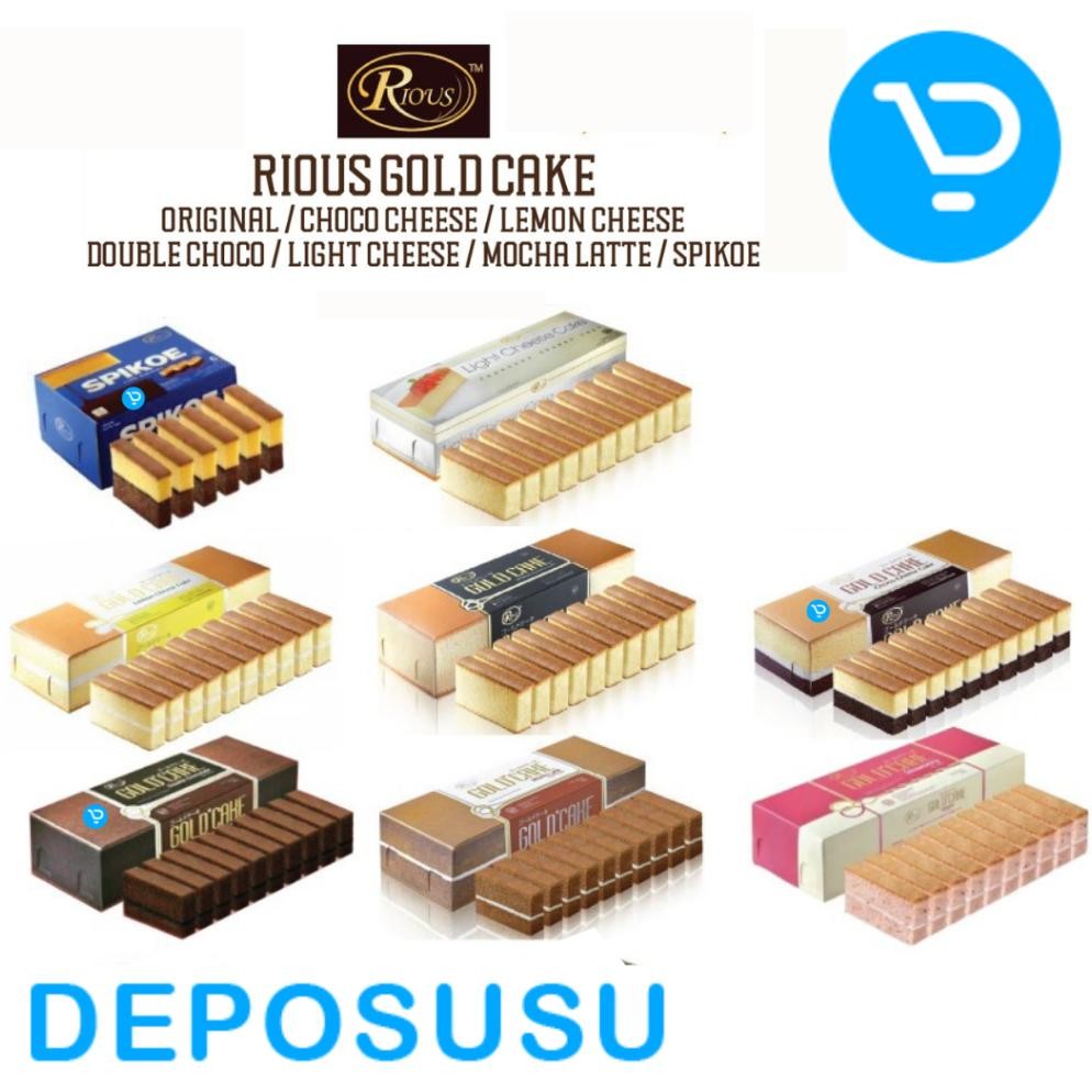 

Promoo!! Rious Gold Cake Japanese Original Double Choco Cheese Spikoe Mocca Lemon Strawberry