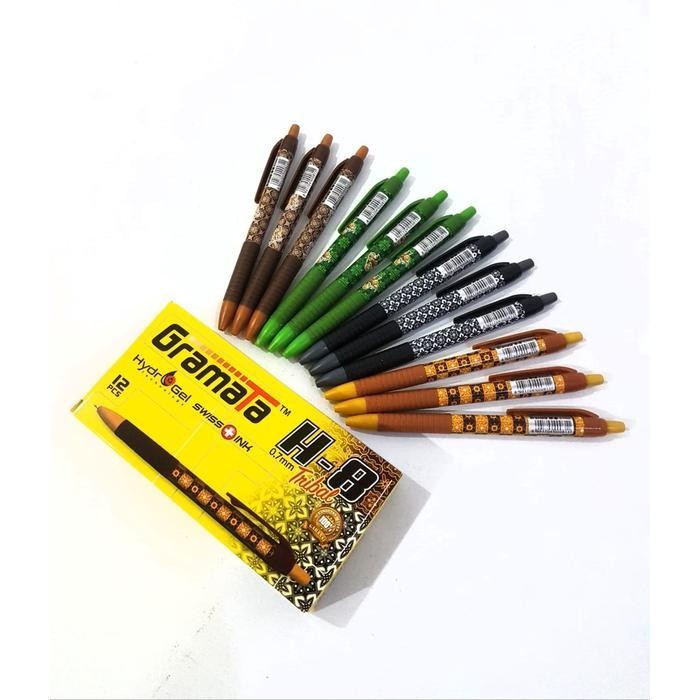 

Sp Harga Grosir ( 1Kotak/12Pcs ) Pulpen Hydro Gel 0.7Mm H-8 Tribal Batik