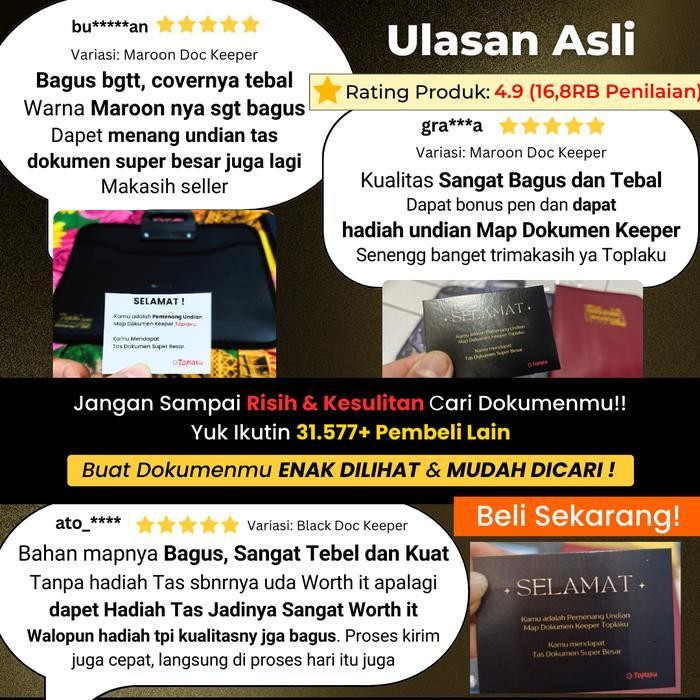 

Sp Dokumen Keeper Map Ijazah Resleting Anti Air Document Clear Holder Plastik Tempat Berkas Folder F4