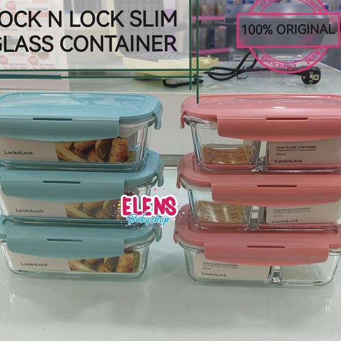 Lock N Lock Container Glass Sekat Kotak Makan Kaca