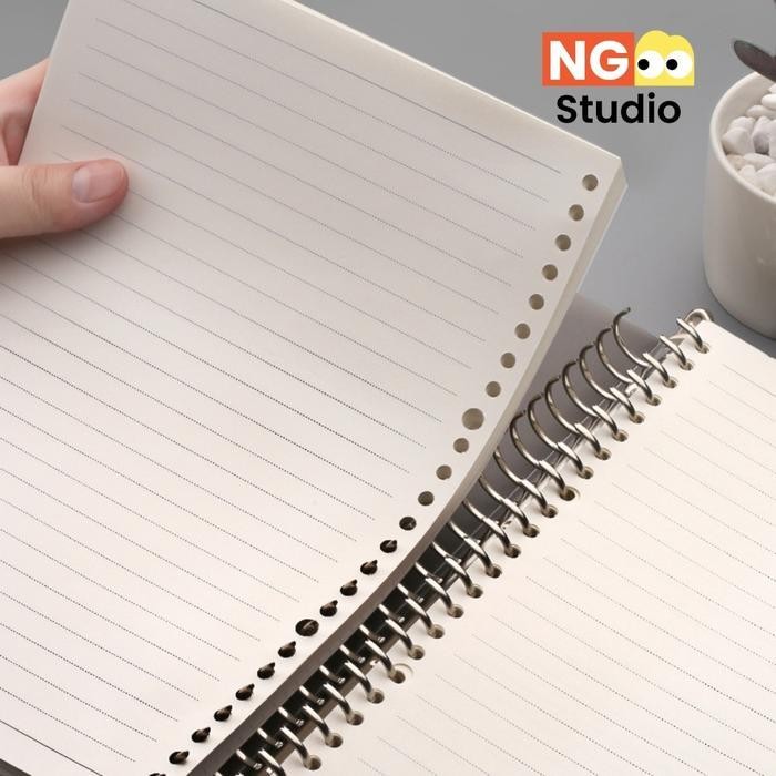 

Sp Ng Stationery - Buku Binder Ring A5 B5 Notebook Dilepas Cincin Besi Buku Tangan Buku Pp Student Notepad