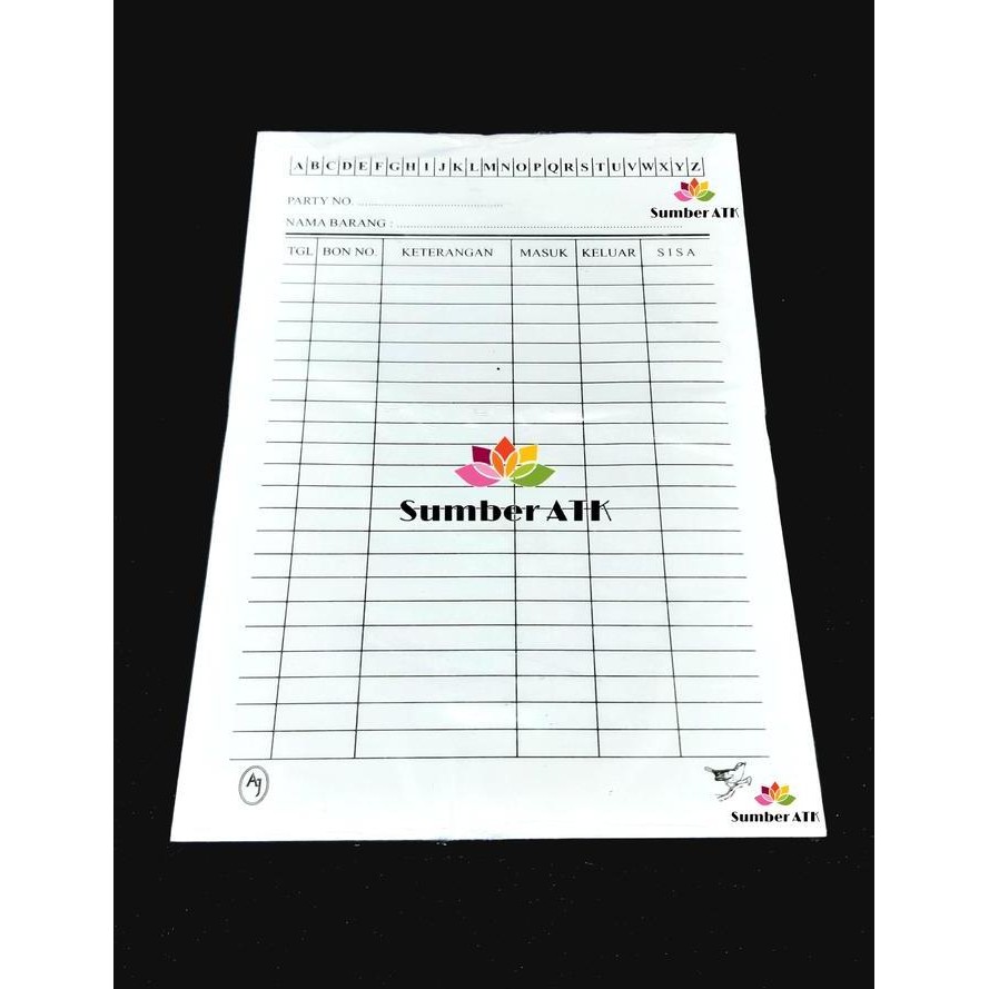 

Kartu Stock Barang A5