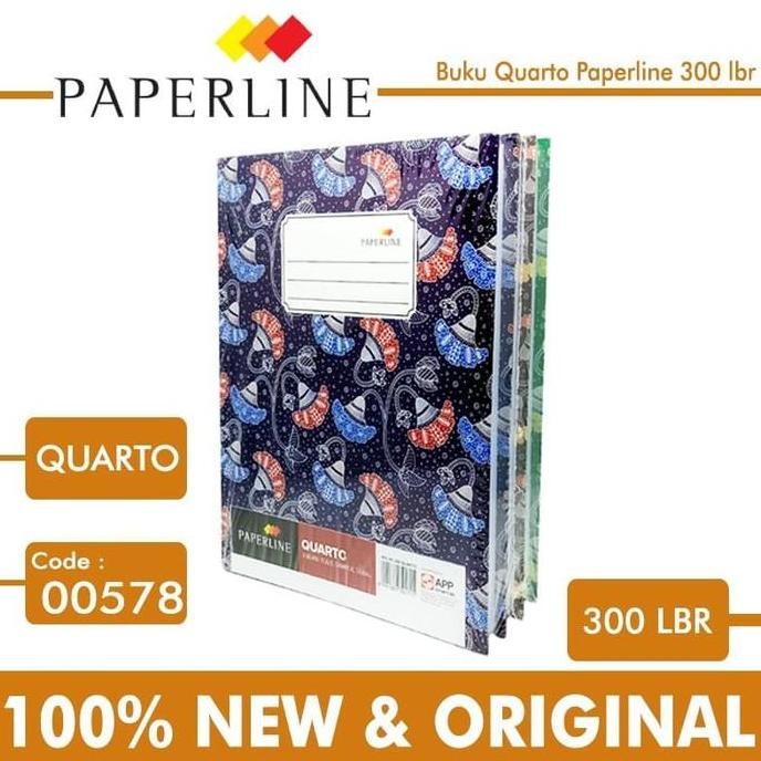 

Buku Tulis Hard Cover Paperline Quarto 300 Lembar