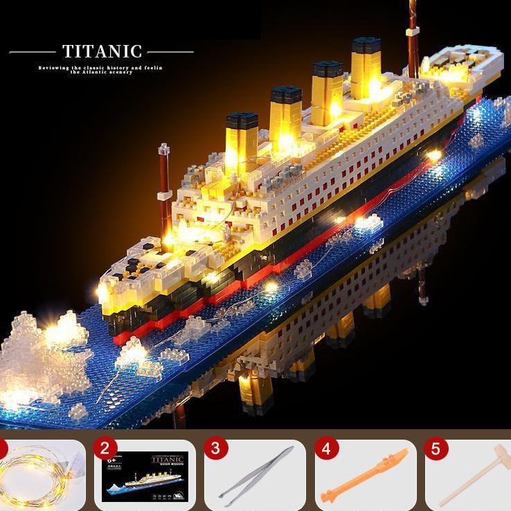 Besarmainan Kapal Titanic 6 Pcs Mini S El Titanic Cruise Ship El Boat Kapal Diy Building Blos S With