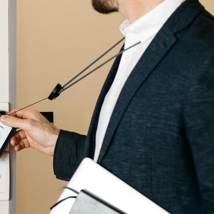 

Orbitkey Lanyard Premium Tali Id Card Holder Kulit Resmi Original Original