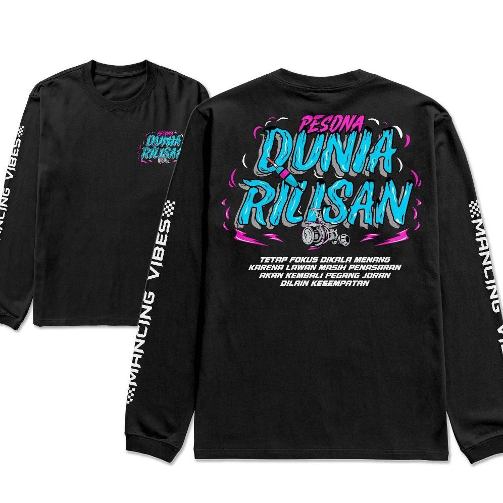 Promo Dnrs Kaos Longsleeve Mancing Vibes Pesona Dunia Rilisan Baju Distro Lengan Panjang Tukang Manc