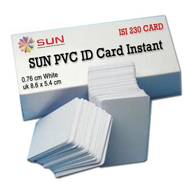 

Kertas Pvc Putih 0.76Mm Ukuran 8.6X5.4Cm Bahan Cetak Id Card Sun Pvc Original