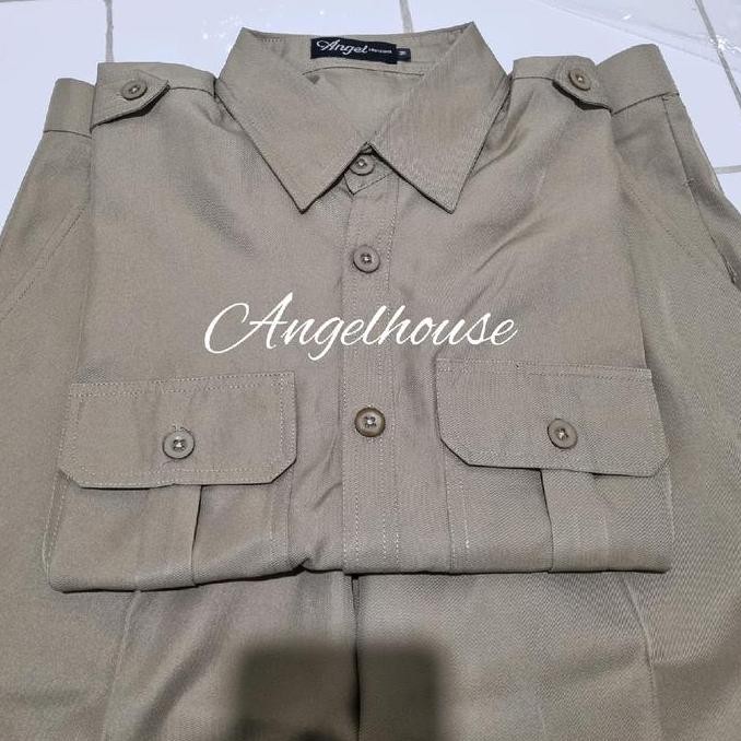 SERAGAM KERJA PEMDA KHAKI JAKARTA PRIA (PREMIUM) Baju