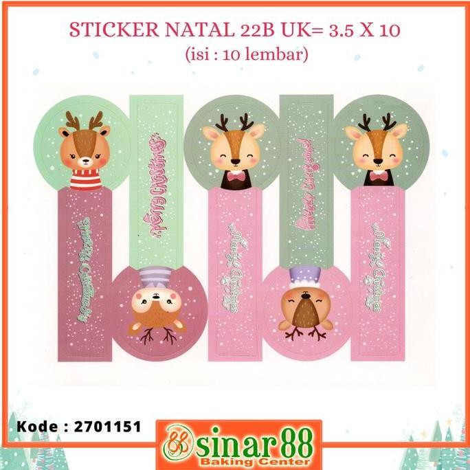 

hanya disini] STICKER NATAL 22B 10LBR (3.5X10)