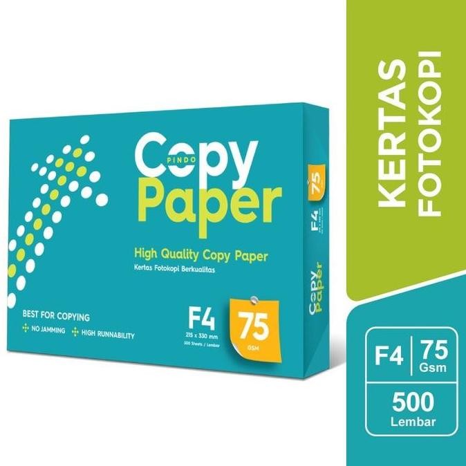 

KERTAS HVS KERTAS FOTOCOPY A4 & F4 COPY PAPER 70 GSM DAN 75 GSM (HARGA 1 KARTON ISI 5 RIM) ORIGINAL DAN TERPERCAYA