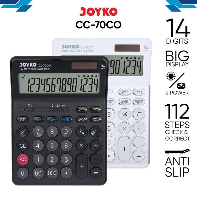 

Calculator Kalkulator Joyko CC-70CO 14 Digits Check & Correct