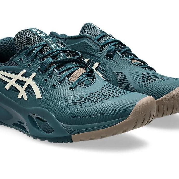 SEPATU TENIS PADEL PRIA ASICS GEL RESOLUTION X SAXIN GREEN BIRCH 141A48130 ORIGINAL DAN TERPERCAYA