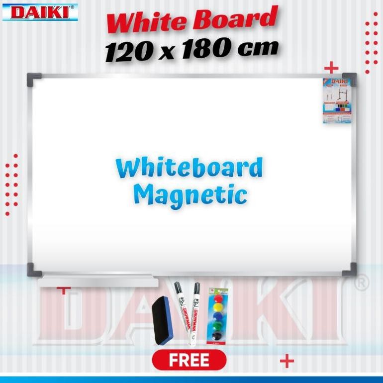

Papan tulis / Whiteboard DAIKI Magnetic Uk 120x180 Cm