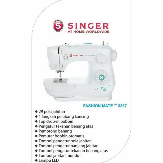 

;&;&;&;&] Ready Termurah | Mesin Jahit Portable Singer Fashion Mate 3337