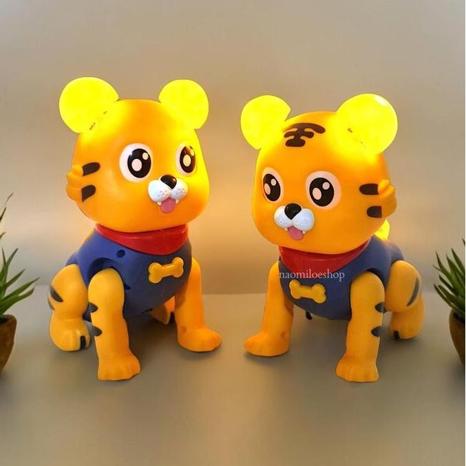 Diskon Mainan Robot Harimau Berjalan & Melompat Lovely Jumping Tiger mainan anak madi50 Diminati Ban