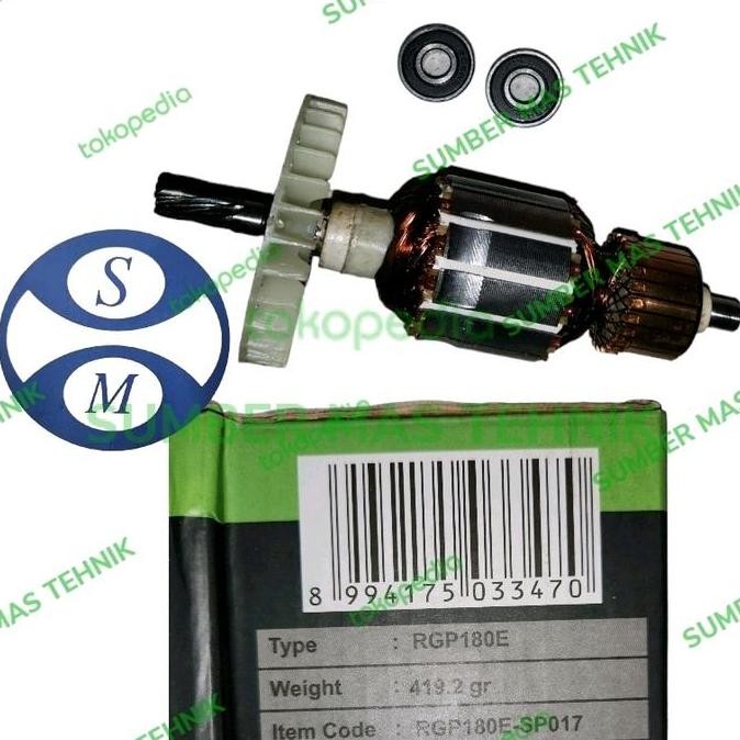 Diskon (1) angker rgp180e rotor mesin poles ryu rgp 180e armature rgp180e polishe sumbermte Ayo Orde