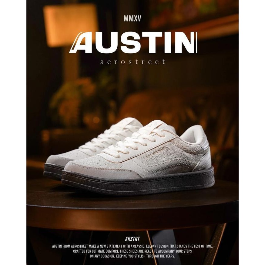 OW Aerostreet 37-44 Austin Coklat Tua Natural Natural - Sepatu Sneakers Casual Shoes Pria Wanita