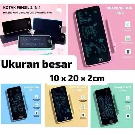 

SWG VIRAL,,PG/ Kotak Pensil 2 IN 1Case Besar Lcd Writing Drawing Box Case Ukuran Besar Pencil Drawing Pad Edukasi 2in1