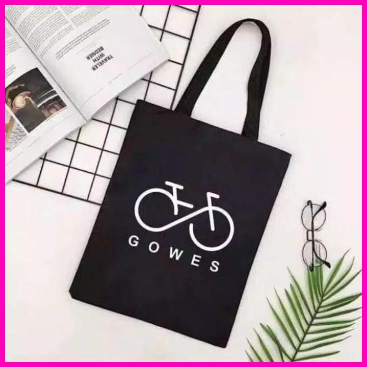 Boss [Gowes ] Tote Bag Pakai Resleting Tas Wanita Tas Sekolah Lengkap