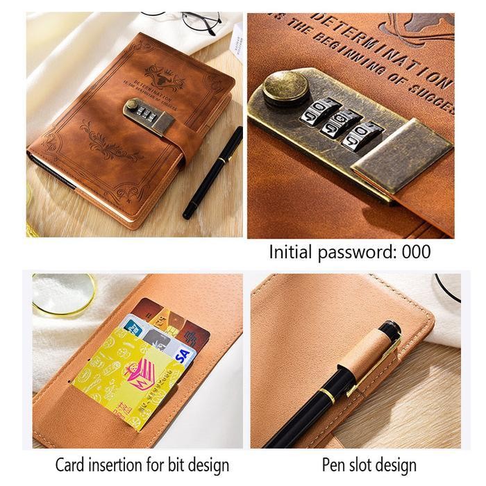 

SWG Buku Agenda Catatan Kerja Binder Jurnal Harian Notebook Klasik Lock A5