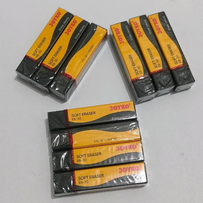 

SWG PROMO 3 &12 pcs penghapus pensil joyko ER-30W BESAR hitam dan putih Stationery
