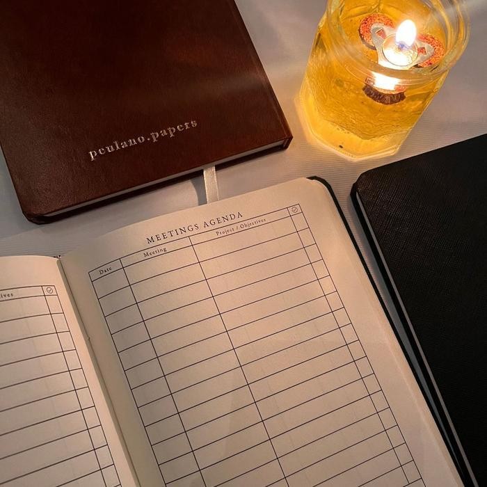 

SWG Meeting Notes Planner Agenda Leather Hardcover by peulanopapers
