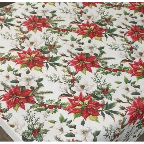 Taplak Meja Natal Bulat 150 cm-Taplak Meja Motif Natal-Dekorasi Natal-Taplak Meja Bulat Kain GS