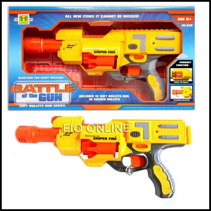 Battle Of The Gun Senjata Soft Bullet Mainan Anak Pistol Replika Nerf
