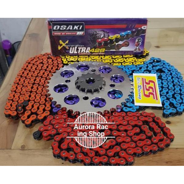 Gear Set Sss 428 & Rantai Osaki Honda Supra X 125 - Blade - Revo