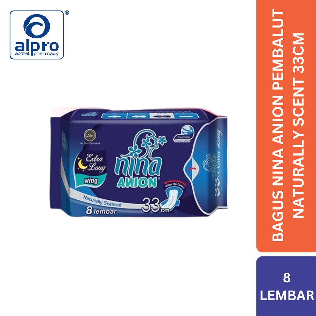 

Bagus Nina Anion Pembalut Naturally Scent 33Cm 8S