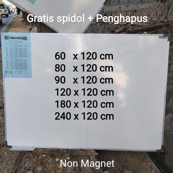 

Papan tulis gantung 120x90 cm Whiteboard gantung 90x120 cm HI