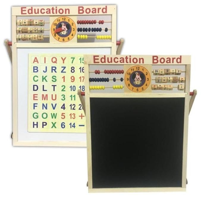 

Papan Tulis Magnetic 2 In 1 Black + Whiteboard - Papan Tulis 2 Sisi