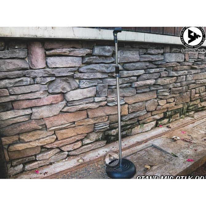 Stand Mic Kaki Bulat Kokoh