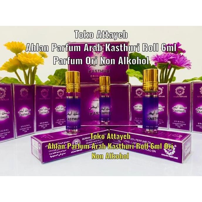 Ahlan Parfum Arab Kasthuri Roll 6Ml Perfum High Quality Non Alkohol