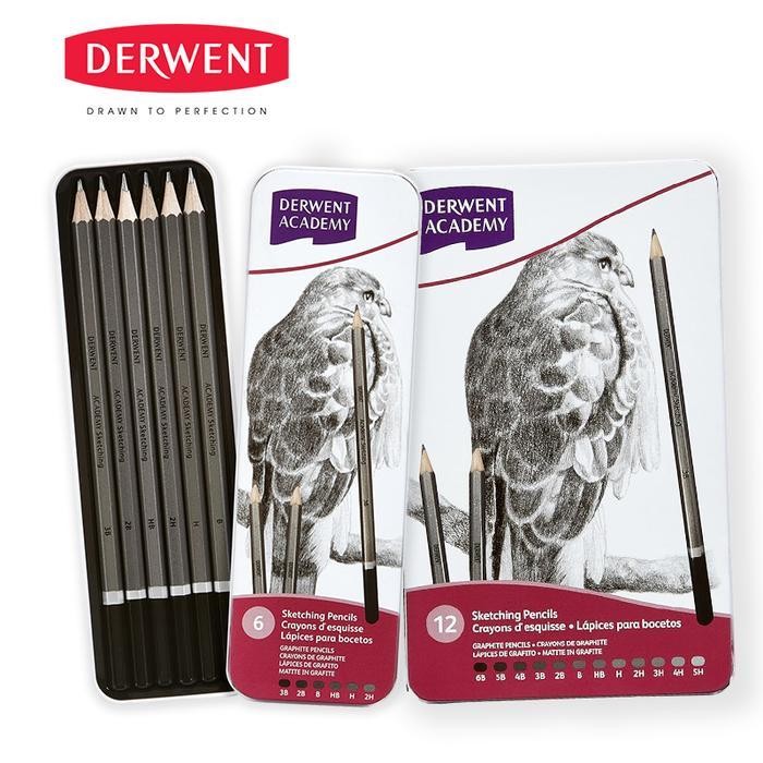 

Sp Pensil Sketsa Gambar Derwent Academy Sketching Pencil Set Metal Tin