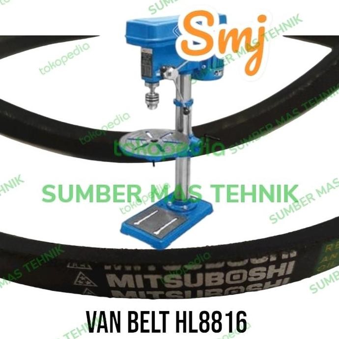 (1) vanbelt mesin bor duduk 16mm hl8816 fanbelt bor duduk 16mm h&l 16mm sumbermte Kualitas Baik